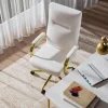 Ergonomic office chair with memory foam, high back, wheels, arms, suitable for women