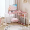 43 Inch L Shaped Computer Desk Small Corner Desk for Small Space Home Office, Computers Desks