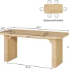 62-Inch Executive Desk, Large Computer Office Desk, Modern Office Desks & Workstations with Double Pedestal, Writing Table Work
