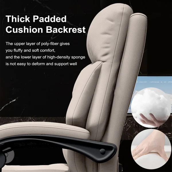 High Back Office Chair Executive Desk Chair with Foot Rest Comfortable Computer Gaming Chairs Swivel Work Chair